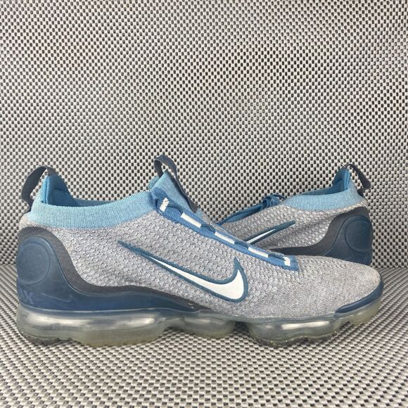 Nike Air VaporMax 2021 Flykit Sneakers Mens 12 Rift Blue Logo Lace Up DC9394-400 main image 8